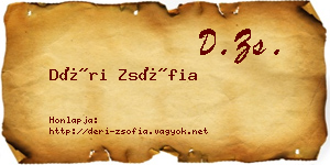Déri Zsófia névjegykártya