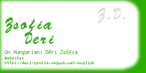 zsofia deri business card
